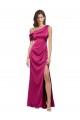 Discount Sleeveless Fuchsia A-Line One Shoulder Prom Dress Canada