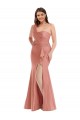 Discount Sleeveless Georgia Peach Mermaid One Shoulder Black Tie Plus Size Prom Dress Canada