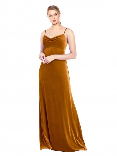 Discount Sleeveless Gold A-Line Spaghetti Straps Prom Dress Canada