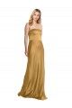 Discount Sleeveless Gold A-Line Strapless Prom Dress Canada