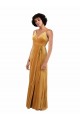 Discount Sleeveless Gold V-Back Column V-Neck Black Tie Prom Dress Canada