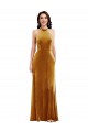 Discount Sleeveless Gold Keyhole Back Trumpet Halter Neck Prom Dress Canada