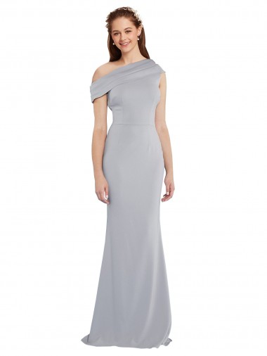 Discount Sleeveless Grey Mermaid One Shoulder Prom Dress Canada