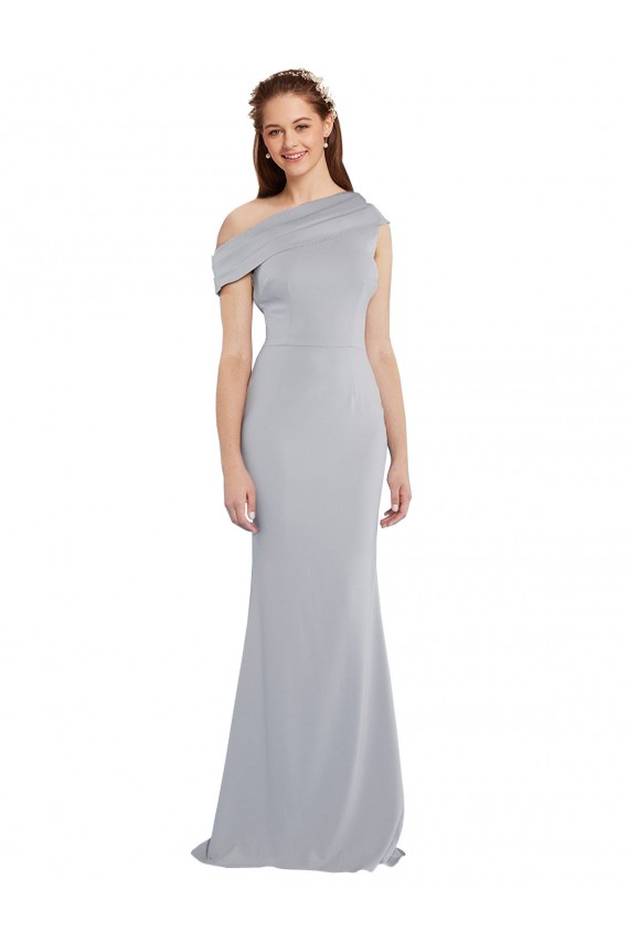 Discount Sleeveless Grey Mermaid One Shoulder Prom Dress Canada