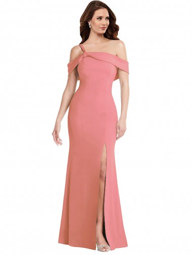 Discount Sleeveless Hot Pink Low Back Trumpet One Shoulder Prom Dress Canada