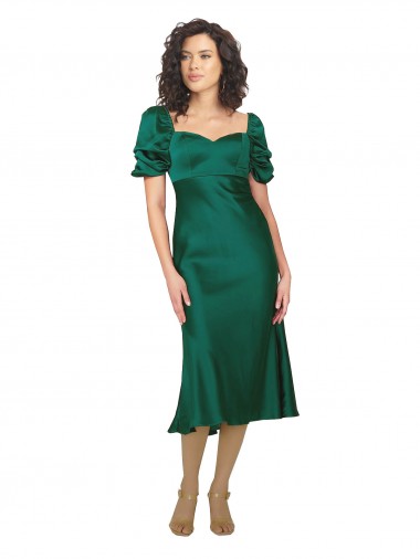 Discount Short Sleeves Hunter Low Back A-Line Sweetheart Prom Dress Canada