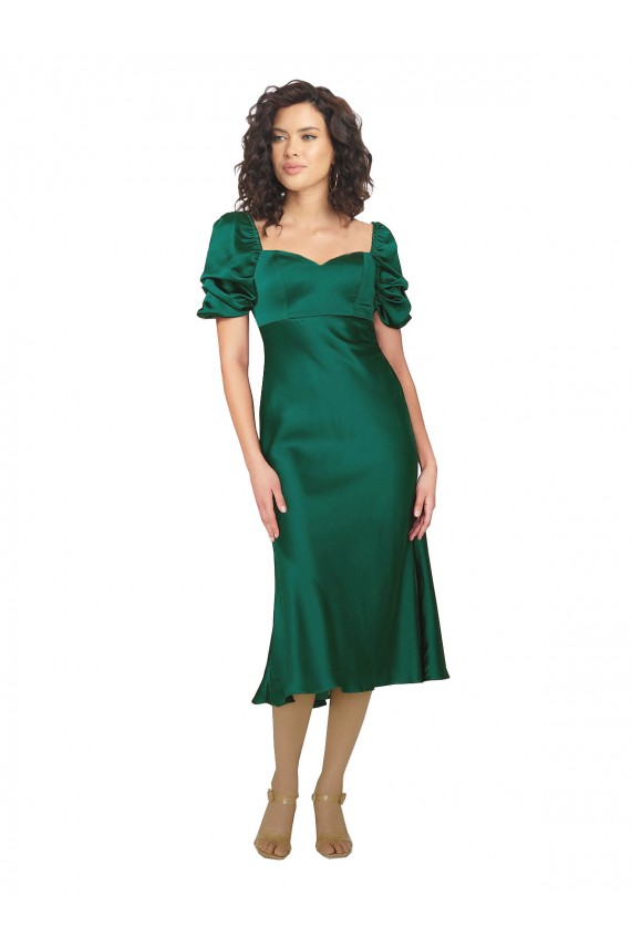 Discount Short Sleeves Hunter Low Back A-Line Sweetheart Prom Dress Canada