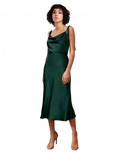 Discount Sleeveless Hunter Sheath Cowl Neck Black Tie Prom Dress Canada