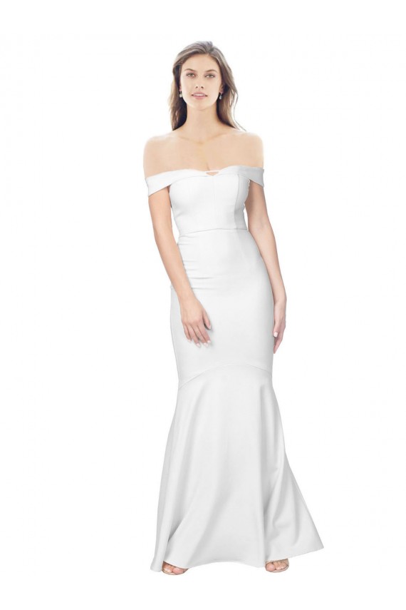Discount Sleeveless Ivory Low Back Mermaid Off the Shoulder Prom Dress Canada