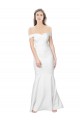 Discount Sleeveless Ivory Low Back Mermaid Off the Shoulder Prom Dress Canada
