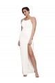 Discount Sleeveless Ivory Low Back Sheath Halter Neck Prom Dress Canada