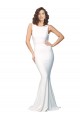 Discount Sleeveless Ivory Low Back Sheath High Neck Prom Dress Canada