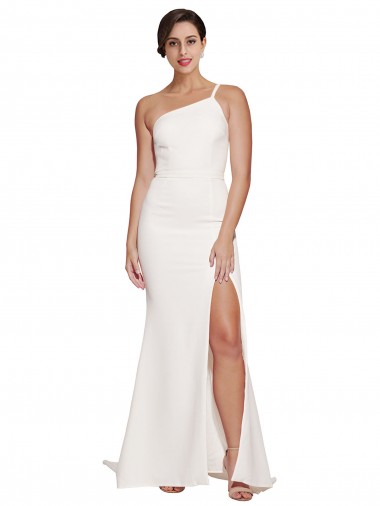 Discount Sleeveless Ivory Sheath Strapless Stretch Crepe Prom Dress Canada