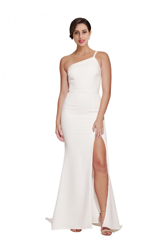 Discount Sleeveless Ivory Sheath Strapless Stretch Crepe Prom Dress Canada