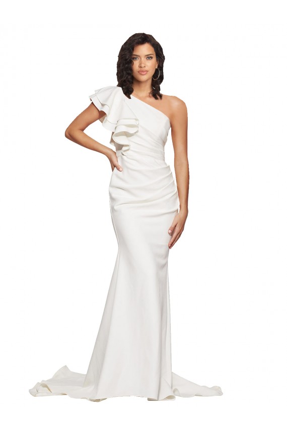 Discount Sleeveless Ivory Sheath One Shoulder Prom Dress Canada