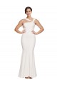Discount Sleeveless Ivory Low Back Sheath Square Neck Stretch Crepe Prom Dress Canada