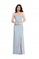 Discount Sleeveless Light Sky Blue Low Back A-Line Strapless Stretch Crepe Prom Dress Canada