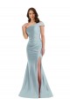 Discount Sleeveless Light Sky Blue Mermaid One Shoulder Prom Dress Canada