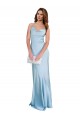 Discount Sleeveless Light Sky Blue Criss Cross Open Back Sheath Cowl Neck Prom Dress Canada
