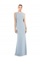 Discount Sleeveless Light Sky Blue Low Back Trumpet Bateau Neck Prom Dress Canada