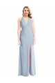 Discount Sleeveless Light Sky Blue Open Back Trumpet Halter Neck Prom Dress Canada