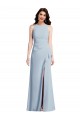 Discount Sleeveless Light Sky Blue Trumpet Halter Neck Prom Dress Canada