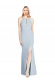 Discount Sleeveless Light Sky Blue Keyhole Back Trumpet Halter Neck Prom Dress Canada