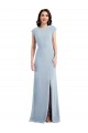 Discount Cap Sleeves Light Sky Blue Open Back Trumpet Prom Dress Canada