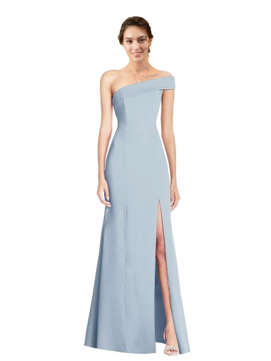 Discount Sleeveless Light Sky Blue Trumpet Off the Shoulder Prom Dress Canada