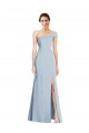 Discount Sleeveless Light Sky Blue Trumpet Off the Shoulder Prom Dress Canada