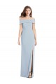 Discount Sleeveless Light Sky Blue Trumpet Off the Shoulder Stretch Crepe Prom Dress Canada