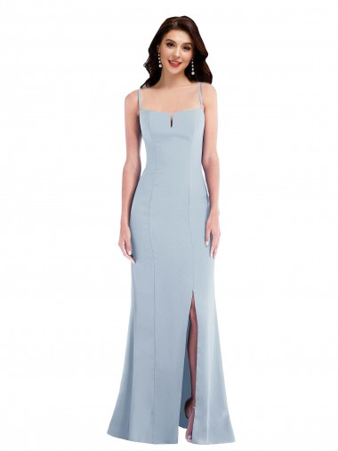 Discount Sleeveless Light Sky Blue Trumpet Spaghetti Straps Prom Dress Canada