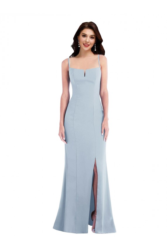 Discount Sleeveless Light Sky Blue Trumpet Spaghetti Straps Prom Dress Canada