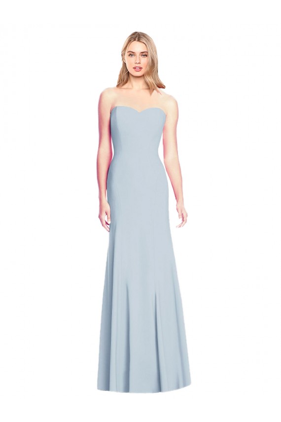 Discount Sleeveless Light Sky Blue Low Back Trumpet Sweetheart Prom Dress Canada