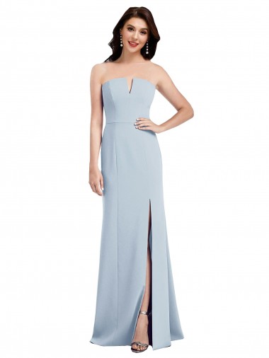 Discount Sleeveless Light Sky Blue Low Back Trumpet V-Neck Prom Dress Canada