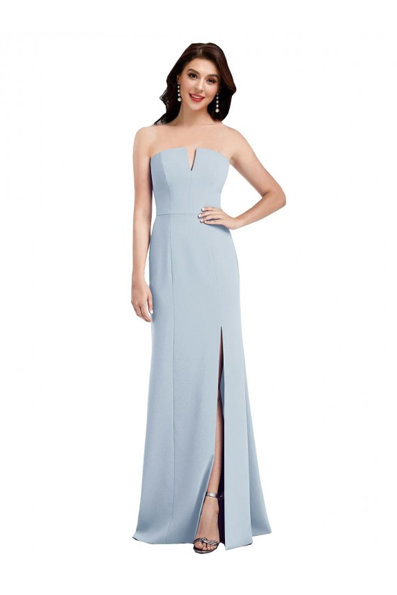 Discount Sleeveless Light Sky Blue Low Back Trumpet V-Neck Prom Dress Canada