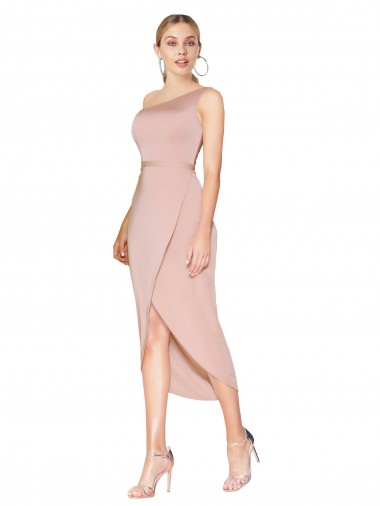 Discount Sleeveless Mauve Mermaid One Shoulder Prom Dress Canada