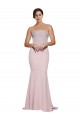 Discount Sleeveless Mauve Low Back Sheath Strapless Prom Dress Canada