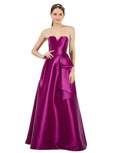 Discount Sleeveless Merlot A-Line V-Neck Prom Dress Canada
