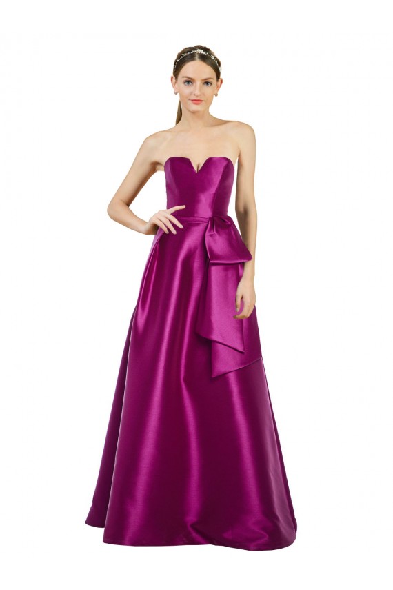 Discount Sleeveless Merlot A-Line V-Neck Prom Dress Canada