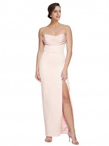 Discount Sleeveless Low Back Mermaid Cowl Neck Prom Dress Canada