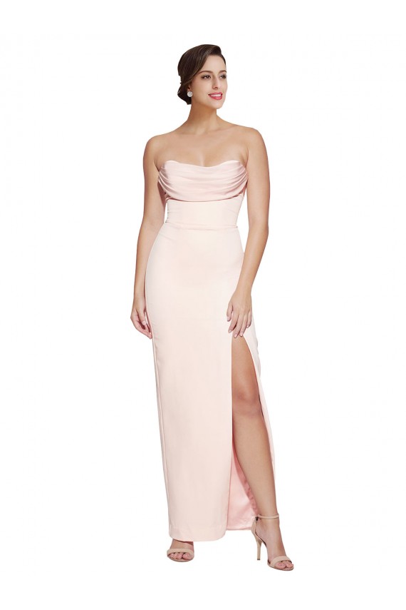 Discount Sleeveless Low Back Mermaid Cowl Neck Prom Dress Canada