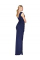 Discount Sleeveless Dark Navy V-Back Mermaid V-Neck Prom Dress Canada