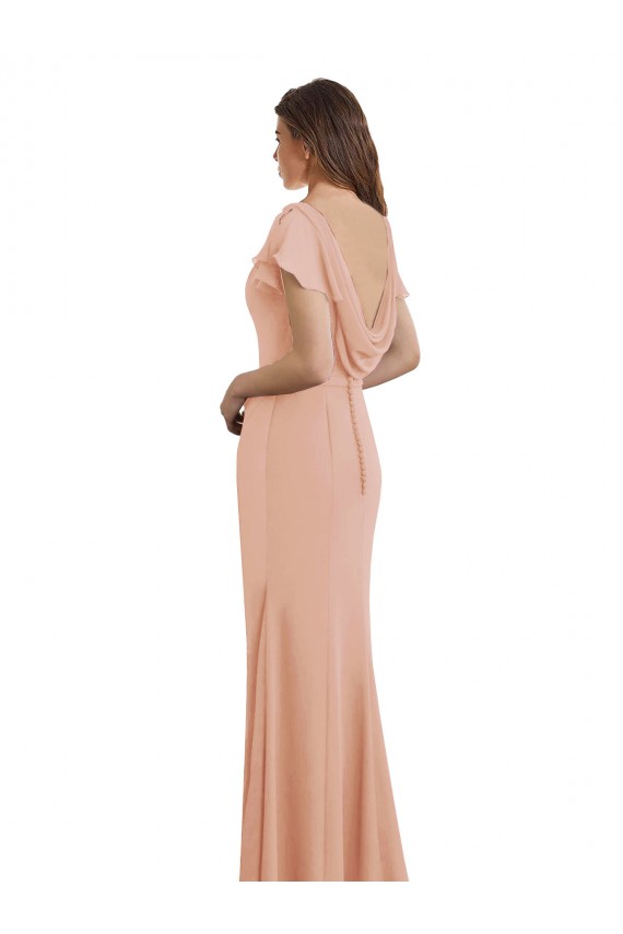 Discount Sleeveless Bliss Pink Low Back Mermaid Boat Neck Prom Dress Canada