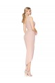 Discount Sleeveless Mauve V-Back Mermaid Spaghetti Straps High Low Prom Dress Canada
