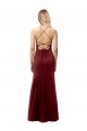 Discount Sleeveless Burgundy Gold Criss Cross Back Mermaid Halter Neck Prom Dress Canada