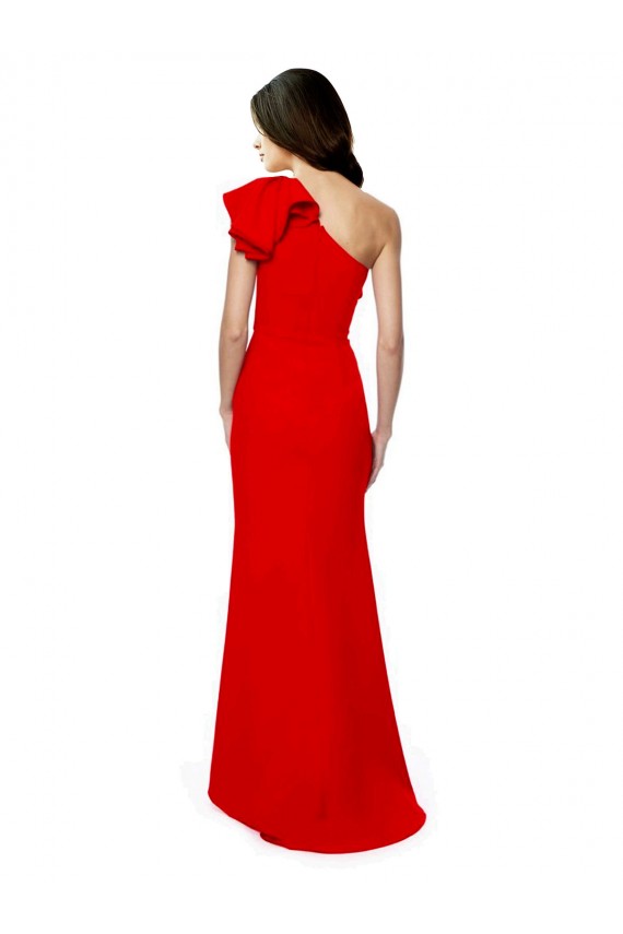 Discount Sleeveless Red Mermaid One Shoulder Prom Dress Canada
