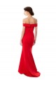 Discount Sleeveless Red Mermaid High Neck Stretch Crepe Prom Dress Canada