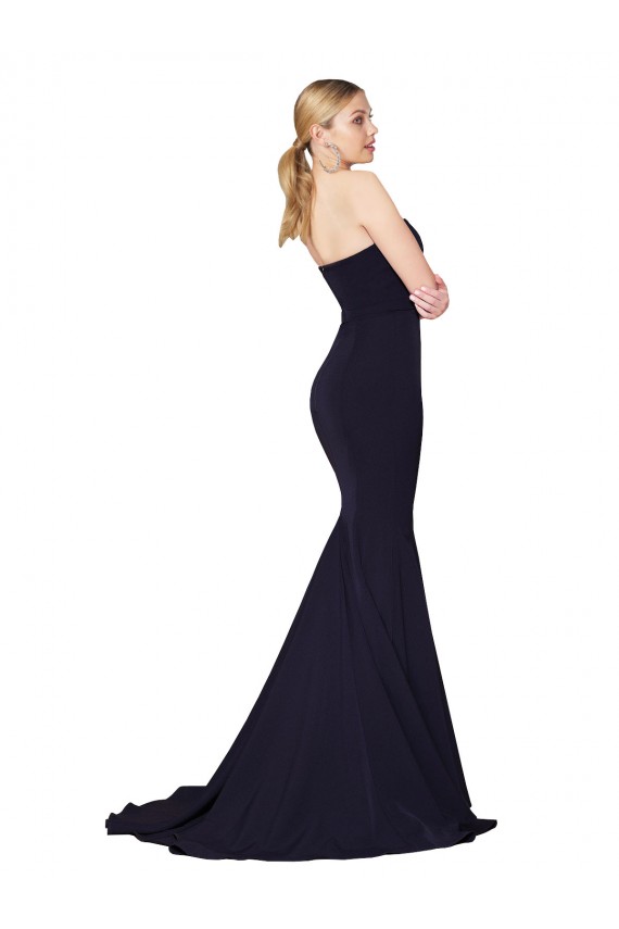 Discount Sleeveless Dark Navy Mermaid Sweetheart Prom Dress Canada