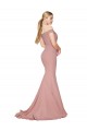 Discount Sleeveless Dusty Pink Mermaid High Neck Stretch Crepe Prom Dress Canada